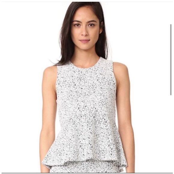 Theory Colisha Lustrate Sleeveless Peplum Stretch Top medium - Picture 2 of 11